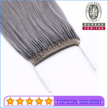 Wholesale Russian Hair Extensions Virgin Remy Cuticle Aligned Double Drawn Human Hair Knot Thread Hair